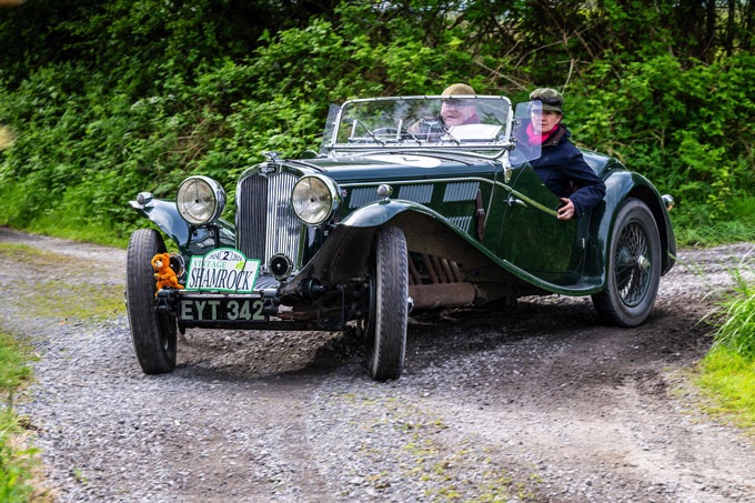 1938 Triumph Dolomite on 2024 Vintage Shamrock rally.