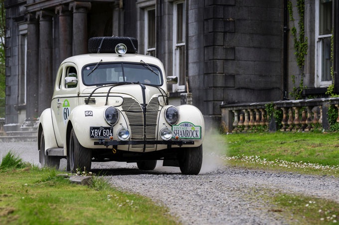 1939 Ford Coupe on the 2024 Vintage Shamrock rally, Ireland